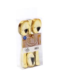B D Plastic Spoons Gold 18 Pieces