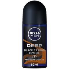 Men DEEP Black Carbon Espresso Antiperspirant for Men Antibacterial Roll On