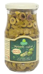 Mukhtarat Sliced Green Olives with Olive Oil