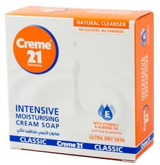 Creme 21 Intensive Moisturising Cream Soap With Almond Oil Vitamin E For Ultra Dry Skin 125 G