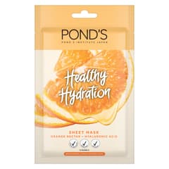 Healthy Hydration Sheet Mask With Orange Extract, Hyaluronic Acid & Vitamin C For Bright Fresh Glowing Skin