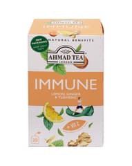 Ahmad Tea Natural Benefits Immune Tea Ginger Turmeric Lemongrass 20 Tea Bags