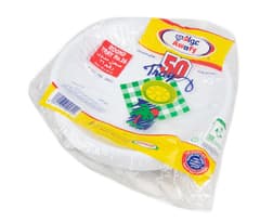 Gulfmaid Awafi Plastic Round Plates No 26 50pc
