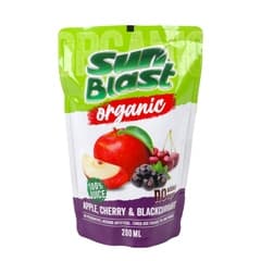 Sun Blast Organic Apple Cherry Blackcurrant Juice 200 Ml