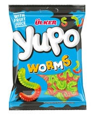 Ulker Yupo Gummy Worms Fruit Flavored Candy With Fruit Juice 80 G