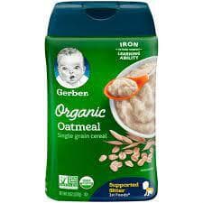 Gerber Organic Oatmeal Cereal 8oz