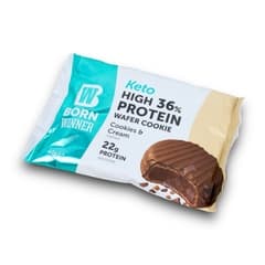 Born Winner Keto High Protein 36 Percent Wafer Cookie Cookies And Cream Flavour 75g