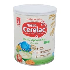 دقيق الحبوب و الحليب للرضع بالأرز و الخضار خالي من الجلوتين (من ٦ أشهر)
