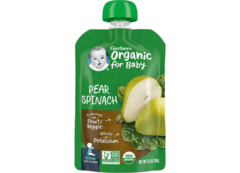 Gerber 2nd Foods Organic Pear Spinach 3 Dot 5oz