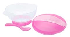 Optimal Feeding Bowl With Spoon 4m Plus Pink