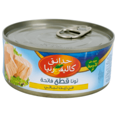 تونا قطع فاتحة في زيت نباتي