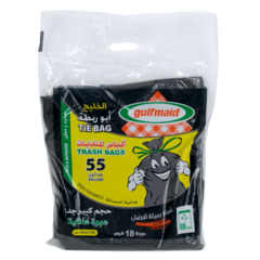 Gulfmaid Trash Tie Bags 55 Gallons Extra Large 18 Bags