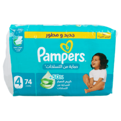 Pampers Rash Protection Diapers Size 4 9 14kg Giant Pack 74 Diapers