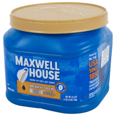 Maxwell House Breakfast Blend Ground Coffee Light Roast 25 Dot 6oz