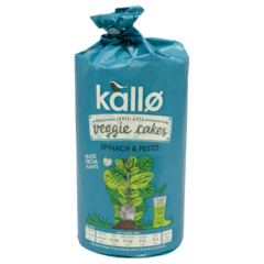 Kallo Lentil And Pea Veggie Cakes With Spinach And Pesto Flavour Seasoning 122g
