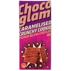 Chocoglam Caramelised Crunchy Cookie Premium Belgian Chocolate 60 G