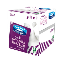 Saudia Lacto Free Full Fat Milk 6 × 1l