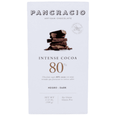 Pancracio Intense Cocoa 80 Percent Dark Chocolate Gluten Free 100g