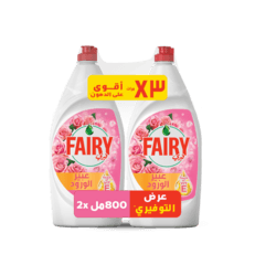 Fairy Dishwashing Liquid Rose Bloom Promo Pack 2 × 800 Ml