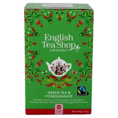 English Tea Shop Organic Green Tea And Pomegranate 20 Tea Bags