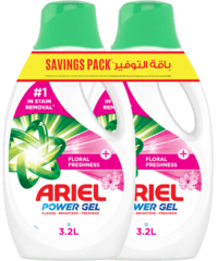 Ariel Automatic Power Gel Laundry Liquid Detergent Floral Freshness Savings Pack 2 × 3 Dot 2l