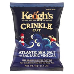 Keoghs Gluten Free Atlantic Sea Salt And Balsamic Vinegar Potato Chips Crinkle Cut 125g