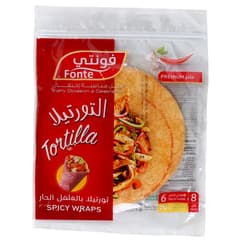 Fonte Spicy Tortilla Wraps 8" 6 pcs 250 g