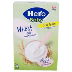 Hero Baby First Spoon Wheat Plus Milk For Baby From 6 Plus Months 150g