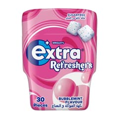 Wrigley S Extra Refreshers Bubblemint Flavor Sugarfree Gum 67 G