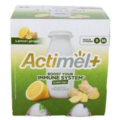 Actimel Lemon Ginger Yogurt Drink 4 x 93 ml