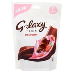 Galaxy Minis Milk Cocolate With Strawberry Pieces 137 5g