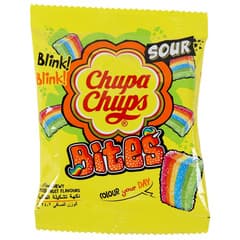 Chupa Chups Sour Bites Candy Mixed Fruit Flavours 24 Dot 2g