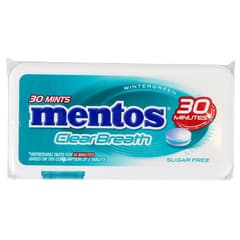 Mentos 30 Mints Clear Breath Wintergreen Sugar Free Candy 21g