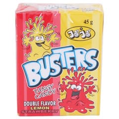 Jojo Busters Tangy Candy Double Flavor Lemon And Strawberry 45g