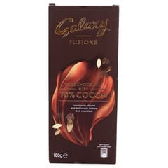 Galaxy Fusions Dark Chocolate 70 Percent Cocoa 100g