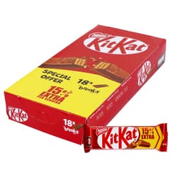Kitkat Milk Chocolate Wafers 2 Fingers 15 Percent Extra 18 × 20 Dot 5g