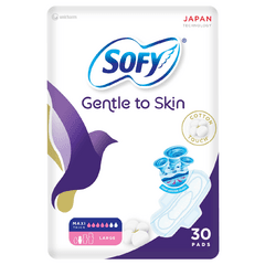 Gentle to Skin Cotton Touch Maxi Thick Large Pads with Wings