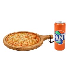 Danube Bakery Manageesh Cheese, Sauce with Meat + Fanta Orange 320 ml