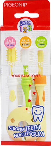 Pigeon Baby Training Toothbrush 3Pcs