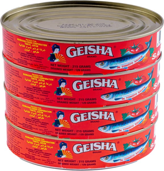 Geisha Sardines In Tomato Sauce 4X215G