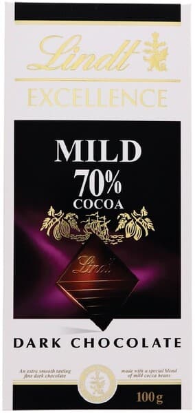 Lindt Excellence Mild 70% Dark Chocolate Bar 100G