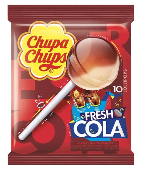Chupa Chups Fresh Cola Lollipops 120G