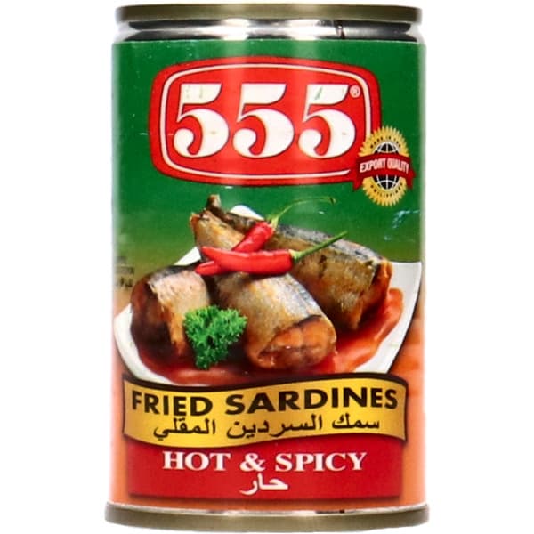 555 Fried Sardines Hot and Spicy 155 g