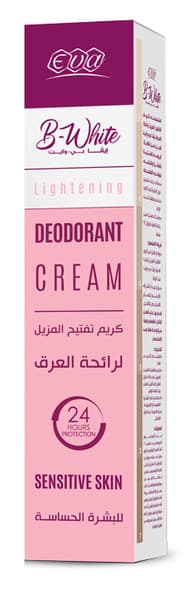 Eva B White Whitening Deodorant Cream Extra Care For Sensitive Skin 45G