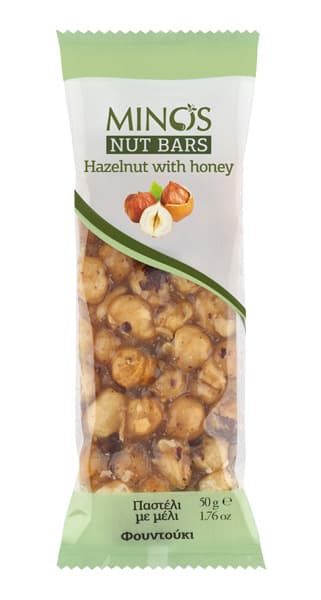 Minos Nut Bar Hazelnut With Honey 50G