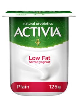 Activia Stirred Yoghurt Plain Light 125G