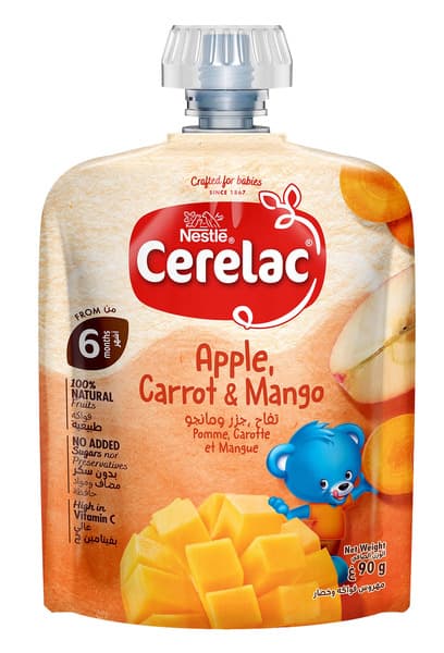 Cerelac Apple Carrot & Mango Puree 6 Months+ 90G