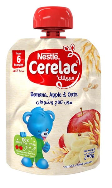 Cerelac Apple Banana & Oat Puree 6 Months+ 90G