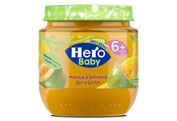 Hero Baby Food Mango Banana Puree 6 Months+ 125G