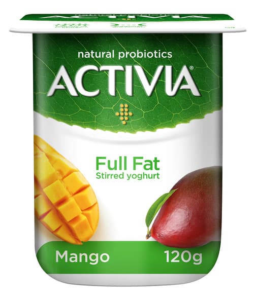 Activia Stirred Yoghurt Mango Full Fat 120G